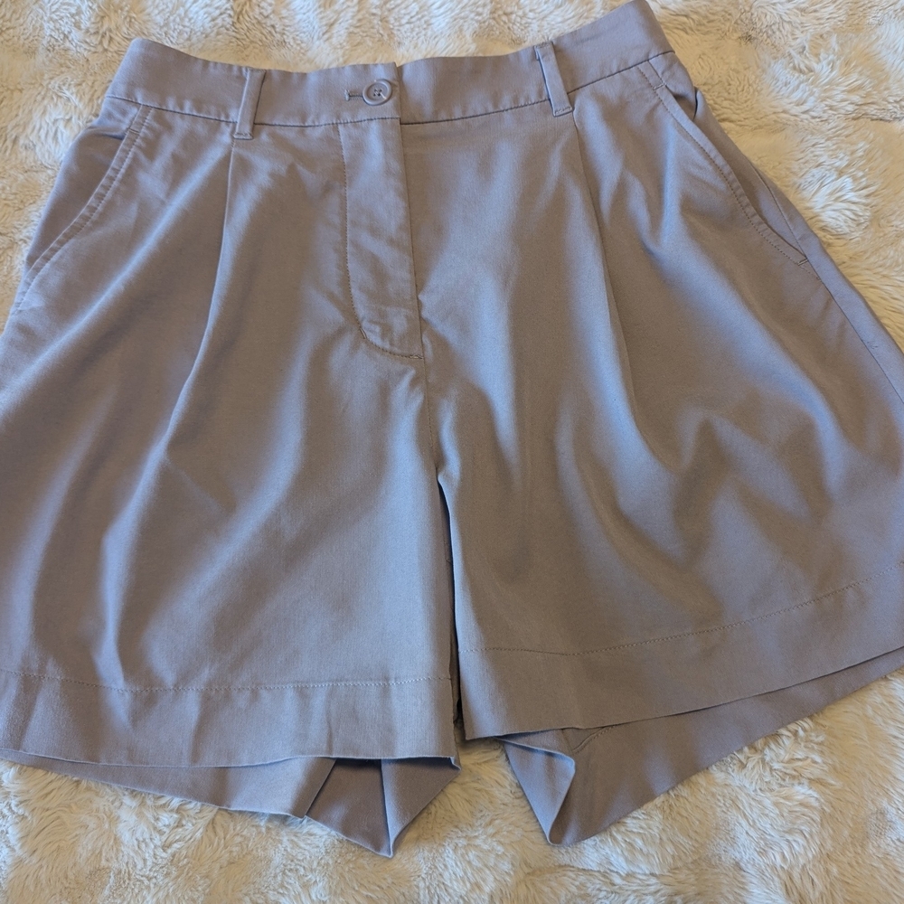 Kit and Ace Lavender Gray High-Waist Bermuda Shorts - Picture 2 of 8